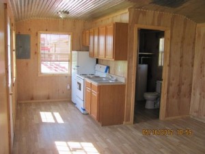 Inside a finished portable Cabin