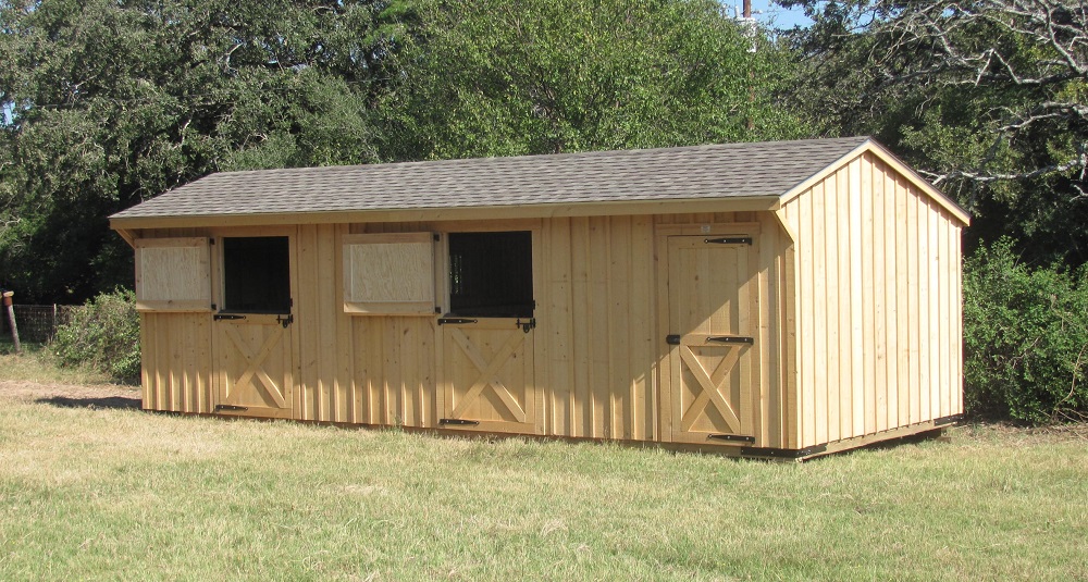 portable run in shed - 10' horse barns for sale deer