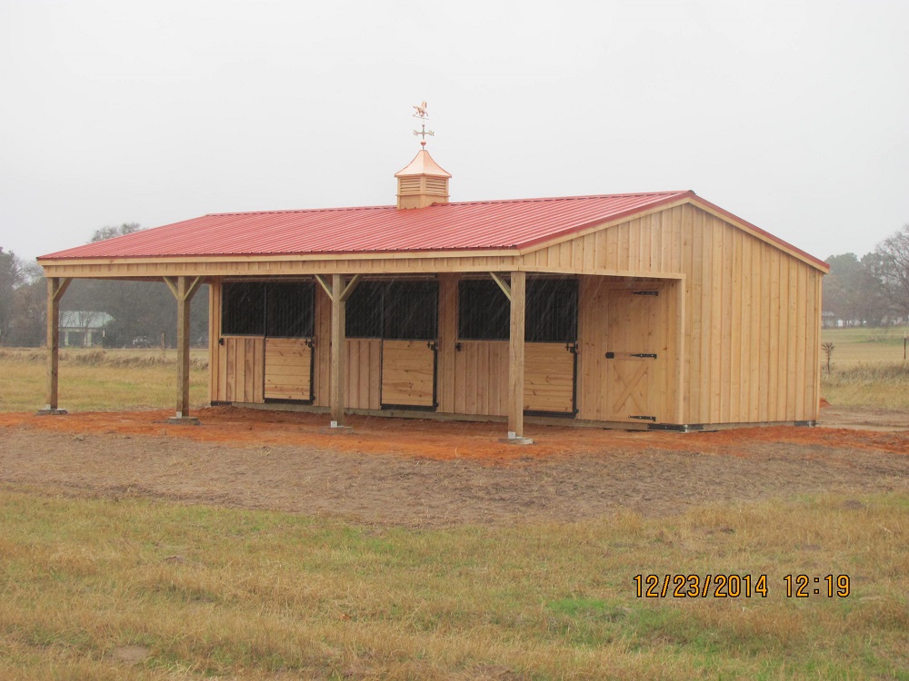 10' portable horse barns & shedrow barns deer creek