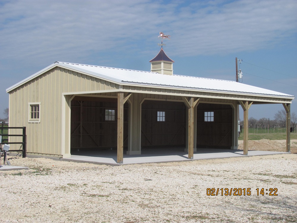 10' Portable Horse Barns &amp; Shedrow Barns Deer Creek 