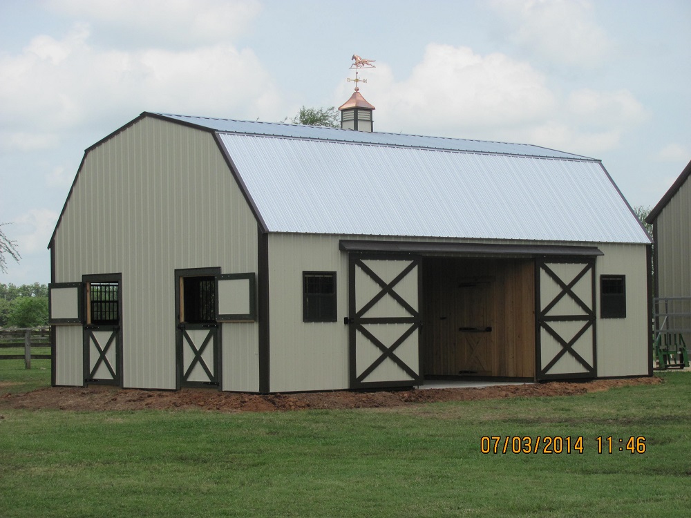 10' Portable Horse Barns &amp; Shedrow Barns Deer Creek ...