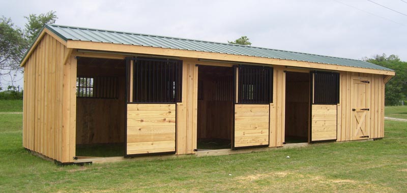 10' portable horse barns & shedrow barns deer creek