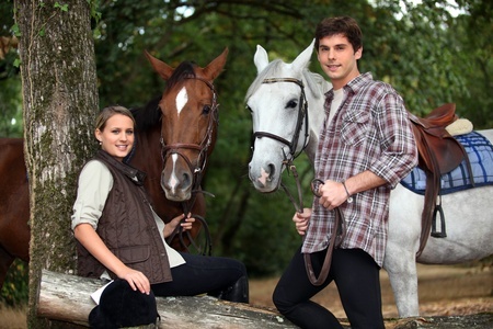Couple with Horses