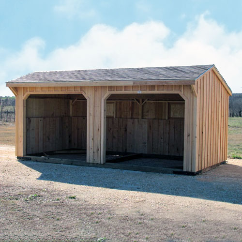 12 foot run in shed