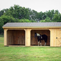 12′ Shed Row Horse Barn