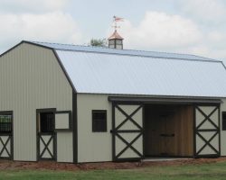 24x36 gambrel aisle barn