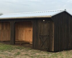 Dark Brown Run in Shed